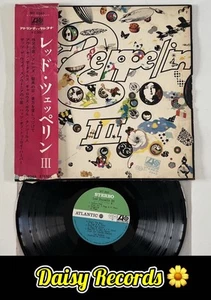 Led Zeppelin III 1st Japanese Pressing w/Obi & Insert *Working Wheel* NM/EX - Picture 1 of 18