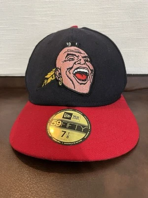 Atlanta Braves Rare Vintage Chief Noc A Homa Screaming Indian NewEra 59Fifty Cap - Image 1 of 4