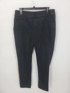 LRL Lauren Ralph Lauren Jeans Damen 12 Black Wash Denim Pull On Skinny Stretch - Bild 1 von 11