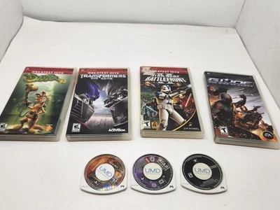 7 PSP Playstation Portable lot Star Wars, Transformers, Gi Joe, Daxter. - Image 1 of 4