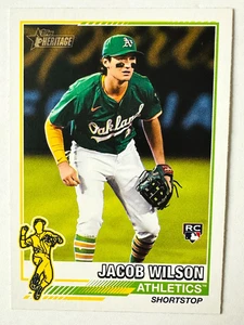 2025 Topps Heritage Jacob Wilson 1976 Ridefinito RC #76R-18 A's Rookie! - Foto 1 di 3