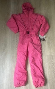 Obermeyer Pink Ski Suit One Piece Snowsuit Juniors Youth 14 Dupont Hollofill - Picture 1 of 14