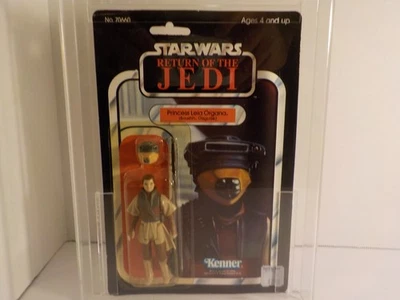 LS Star Wars 1983 Princess Leia Boushh Kenner Vintage ROTJ 65 back MOC w case - Image 1 of 4