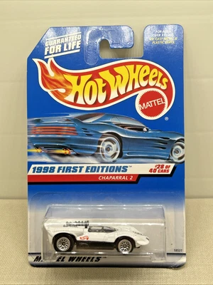 Hot Wheels Vintage 1997 White Chaparral 2 Race Car #669 Retro NOS New Sealed - Image 1 of 4