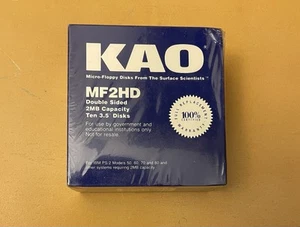 KAO MF2DD 3,5" Disketten doppelseitig neu werkseitig versiegelt - Bild 1 von 5