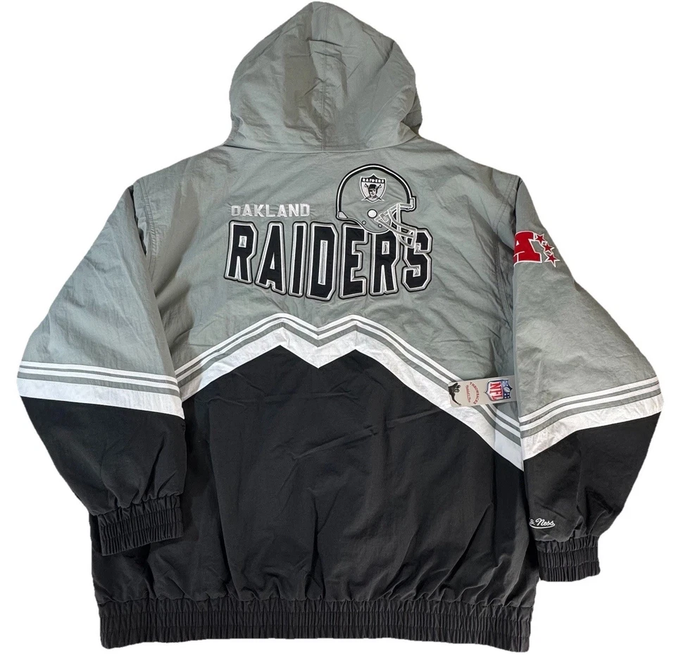 Mitchell & Ness OAKLAND Raiders Chaqueta retro para hombre 2XL NWT NFL Retro Foto 1 de 4