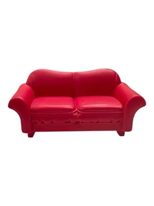 Fisher Price Loving Family Holiday Dollhouse Christmas Pink Sofa Loveseat - Picture 1 of 3