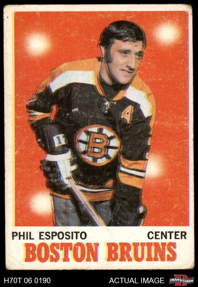 1970 Topps #11 Phil Esposito Bruins AUTHENTIC - Image 1 of 1