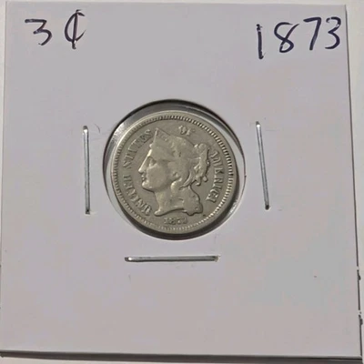 1873-P Philadelphia U.S. Mint Nickel Three Cent 3c Piece  - Image 1 of 3