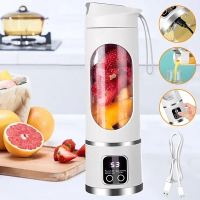 Frullatore Portatile 450ml Smoothie Maker USB Frullatore a Piantana Mini Frullatore Elettrico - Immagine 1 di 4
