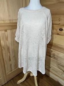 Emerald Curvy Anna Top Open Knit Short Sleeve Sweater Ivory Size 2X NWT - Picture 1 of 11