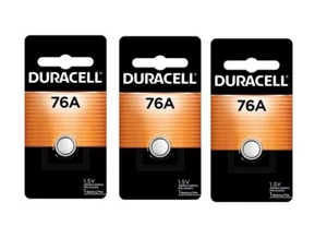 3 ~ Batería Duracell Alkaline 76A LR44 1.5V 110 Ah para dispositivos médicos PX76 1 paquete - Imagen 1 de 2