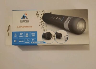 COPIA PRODUCTS 5 In 1 Multi Function Music flash light Bluetooth Speaker MP3 by copia brand new