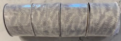 Place & Time Muted Sheer  Purple Fern Print Ribbon 2.5" × 4 Yd Lot of 4 Spools - Image 1 of 4