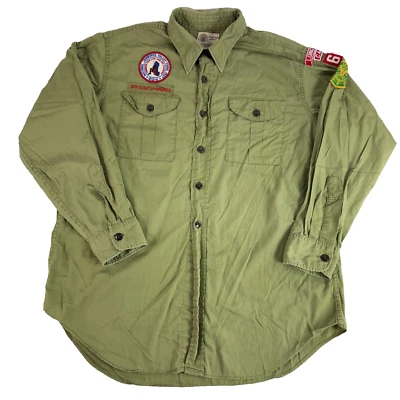 Vtg Boy Scouts of America Official Shirt Long Beach Ca Jamboree Valley Forge XL - Image 1 of 4