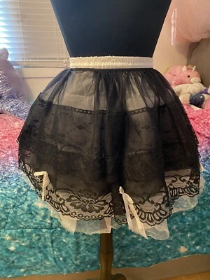 CanCan Tutu Maid Cat Witch Ballerina Tulle Skirt Halloween Costume Cosplay - Image 1 of 4