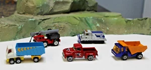 Matchbox Atlas Dump Articulated Truck Mobile Crane 56 Ford Snow groomer Car Lot - Picture 1 of 10