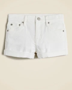 J CREW Girls White Cuffed Demim Shorts Sz 6 NEW - Picture 1 of 4
