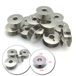 5/20Pcs Universal Machine Needle Threads Bobbins Metal Empty Spools Sewing Tools - Picture 1 of 14
