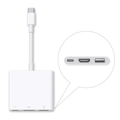 FOR APPLE USB-C DIGITAL AV MULTIPORT ADAPTER A2119 - Thunderbolt 3, HDMI, USB-A - Image 1 of 2
