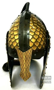 Medieval Brass Roman Helmet Antique Spartan Helmet Armor Replica Vikings Cosplay - Picture 1 of 4