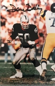 Dave Dalby autografiado 4 x 6 del Oakland Raiders Center - fallecido - Imagen 1 de 1