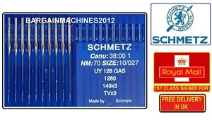 SCHMETZ TVXSUK UY128GBS NM70 S10/027 COVERSEAM INDUSTRIAL SEWING MACHINE NEEDLE - Picture 1 of 3