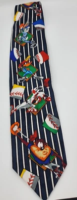 Bichos de béisbol vintage Looney Tunes Mania a rayas Bunny & Friends-61" L/3,75" W Foto 1 de 3