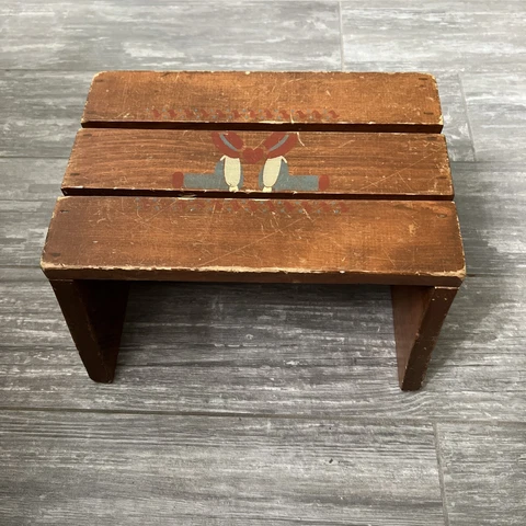 Vintage Step STOOL BENCH  Amish Children Cover