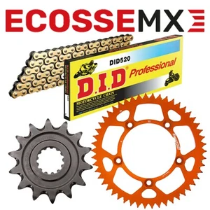 KTM SXF250 DID Gold G/B Chain Orange Supersprox Sprocket Kit - Picture 1 of 8