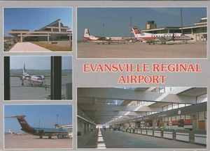 Postal del Aeropuerto Regional de Evansville Indiana IN 4"x6" 13484a - Imagen 1 de 7
