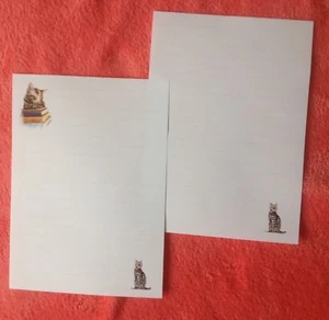 The Bookshelf Cat letter writing paper set with matching envelopes 6+6+4 - Picture 1 of 6