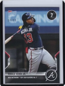2021 Topps On Demand MLB Top 100 negro #7 Ronald Acuña Jr. - Braves 84/99 - Imagen 1 de 1