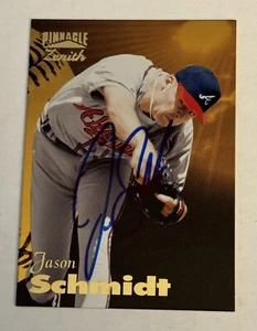 Jason Schmidt 1996 Pinnacle Zenith Authentic Signed Autograph Auto Card Braves - Picture 1 of 3