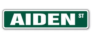 AIDEN Street Sign Childrens Name Room Metal Sign Decal - Picture 1 of 15