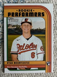 2021 TOPPS HERITAGE BASEBALL RYAN MOUNTCASTLE ROOKIE PERFORMERS ROOKIE CARD - Picture 1 of 2