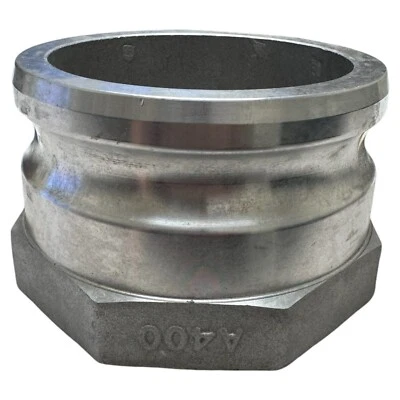 4" Type A / Camlock Female NPT x Male Adapter Aluminum, Hose A400 - Image 1 of 3