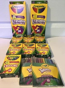 Crayola 7, 24 Pack. ,2, 24 Pk. Erasable Colored Pencil, 2 10pk TwistablesCrayon - Picture 1 of 7
