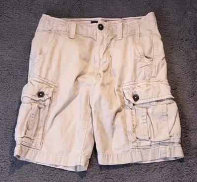 American Eagle Cargo Shorts M 28 (29) Beige Paratrooper Classic  Baggy Y2K - Image 1 of 4