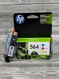 HP 564 Black, Cyan, Magenta, Yellow Ink Set N9H60FN New Open Box Exp 2016 & 2018 - Picture 1 of 4