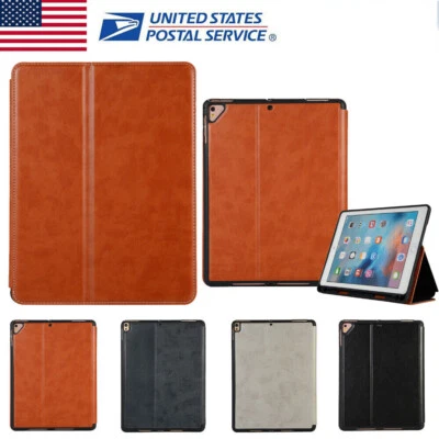 Case For iPad 5 6 7 8 9 Pro 10.5 / 9.7 / 11 air 1 2 4 Flip Leather Tablet Cover - Image 1 of 4