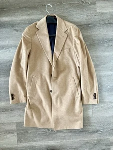 Suitsupply Men's Camel Brown Overcoat Size 40 - Picture 1 of 8
