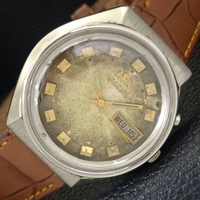 ORIENT AUTOMATIC JAPAN 46943 MENS VINTAGE ORIGINAL DIAL WATCH a703391-1 - Image 1 of 4