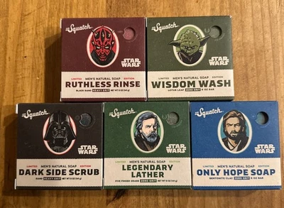 Dr Squatch Limited Edition Star Wars Mens 5oz Bar Soaps (5 bar set pictured) - Image 1 of 4
