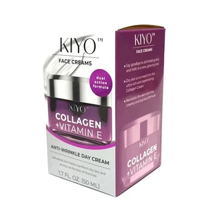 KIYO Collagen + Vitamin E Anti-Wrinkle Day Cream 1.7oz / 50ml Hydrating - Picture 1 of 6