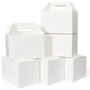 30 CT Large Welcome Boxes with Handles White, 9x6x6 Gable Gift Easter Boxes C... - Picture 1 of 6