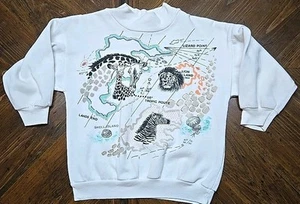 Vintage 90s Youth Sweatshirt Size S/M Animals Wildlife Nature Sidekicks - Picture 1 of 10