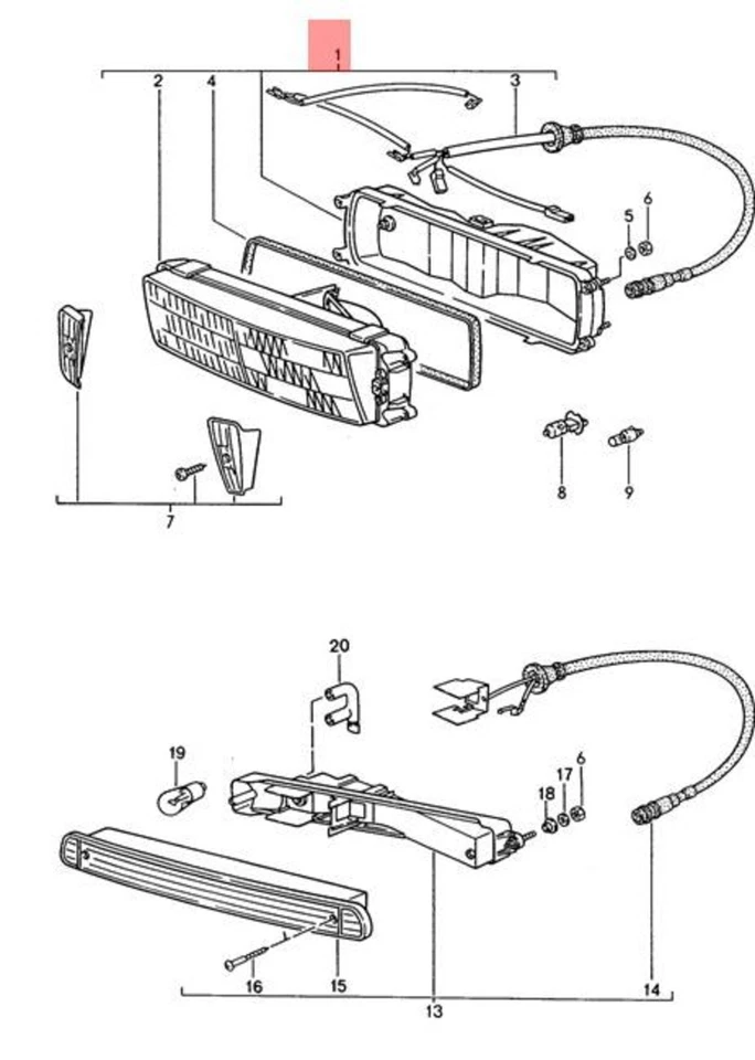 Luces combinadas izquierda originales PORSCHE 944 95163121300 Foto 1 de 1