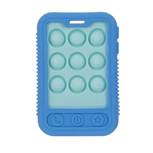 Nuby Baby Teething Toy, 3+ Months, Giggle Bytes Sensory Popper Blue - Picture 1 of 3