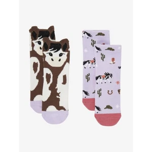 LeMieux Mini Figur Socken Farbe Pony 2er Pack - Baumwolle - Flieder - Reiten - Bild 1 von 3
